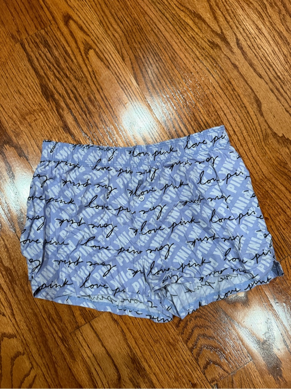 PINK Victoria's Secret Lavender 'Love Pink' Lounge Shorts